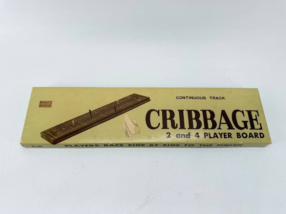 Vintage Continuous Track Cribbage Board 2 & 4 Player Willis Import B-28